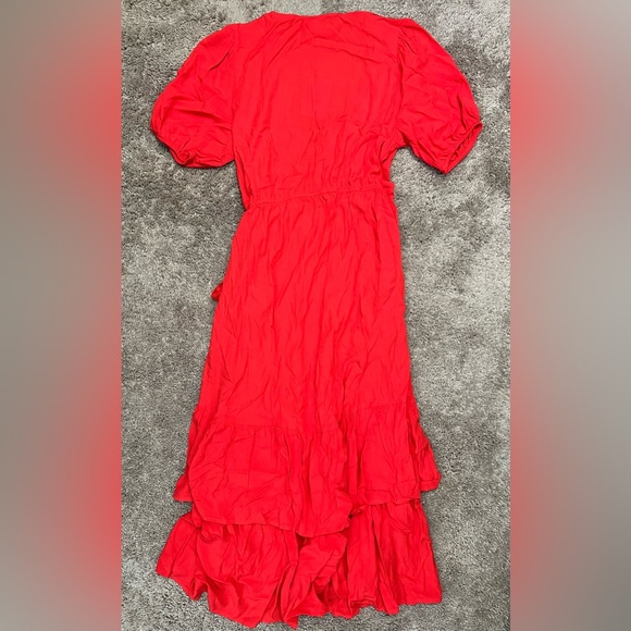 NWT Knox Rose Red Wrap Maxi Dress - Picture 4 of 5